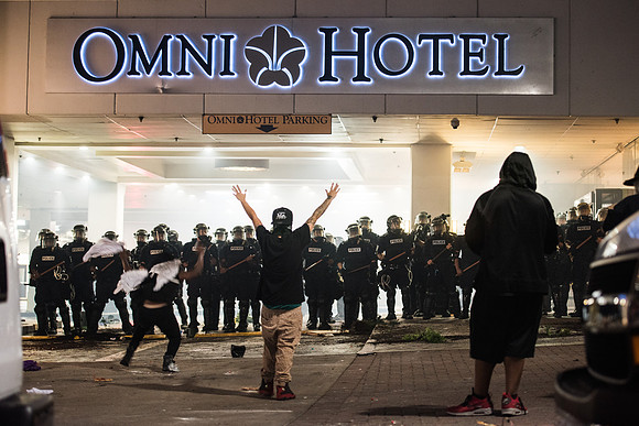Protests break out in charlotte 44609