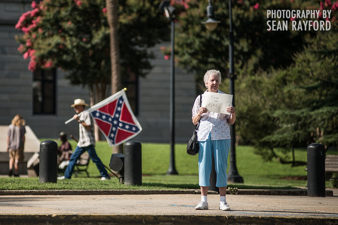 Confederate flag in Columbia SC - June 27 2015