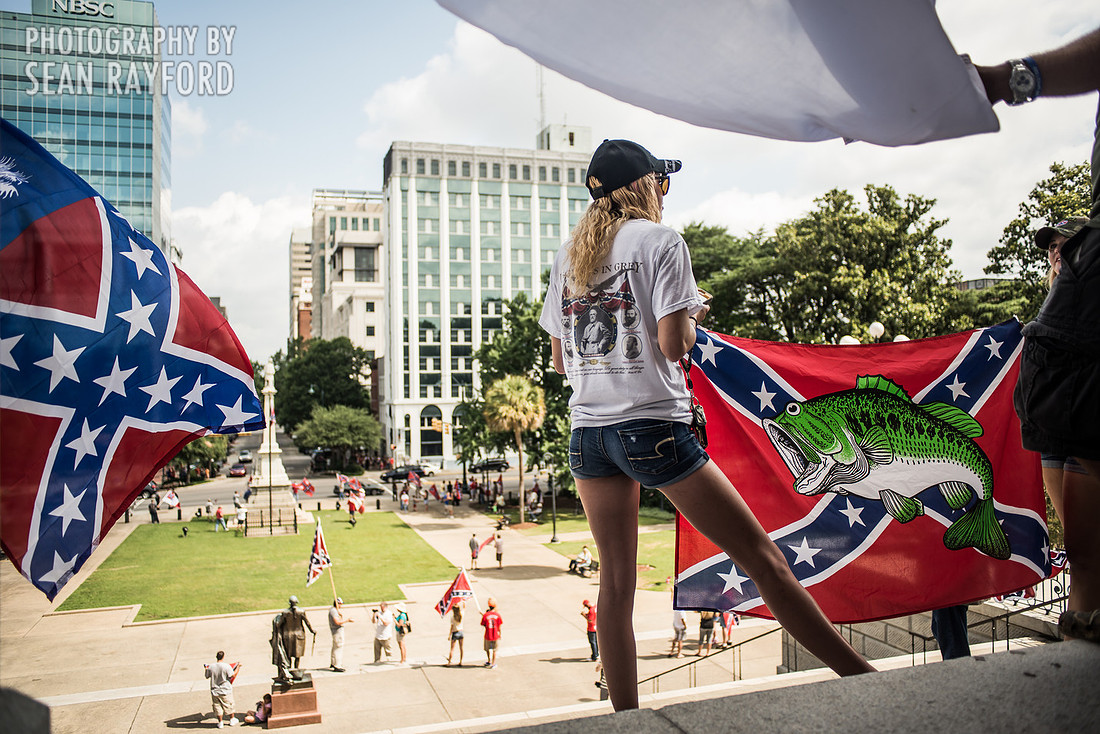 Confederate flag in Columbia SC - June 27 2015