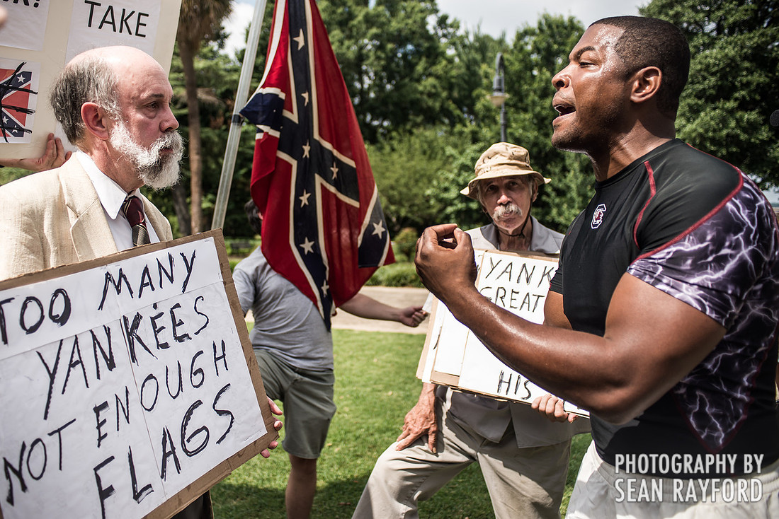 Confederate flag in Columbia SC - June 27 2015