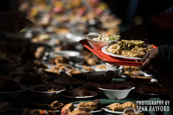 Thanksgiving meal at the Coliseum