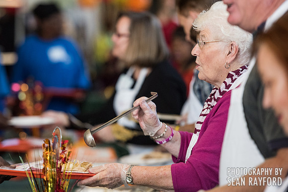 Thanksgiving meal at the Coliseum