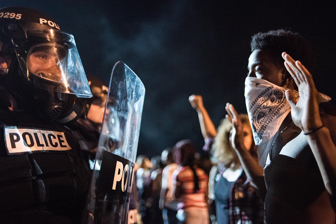 Charlotte Protests  by Columbia Sc photographer Sean Rayford
