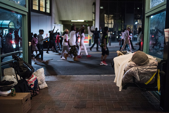 Protests break out in charlotte 44155