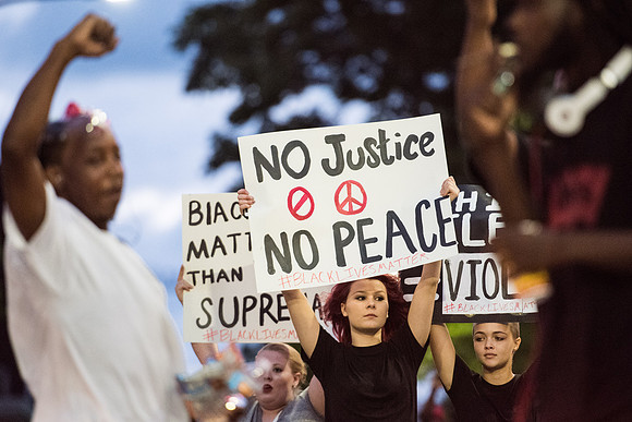 Protests break out in charlotte 43206