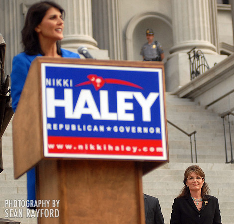 Sarah Palin and Nikki Haley in Columbia SC